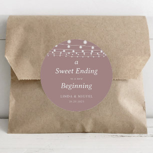 Adesivo Um doce fim para um novo casamento inicial