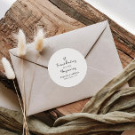 Adesivo Um doce fim para um novo casamento inicial<br><div class="desc">Este final doce para um novo adesivo clássico de casamento é perfeito para um casamento rústico. O design apresenta uma fonte elegante de caligrafia para embelezar seu evento.</div>