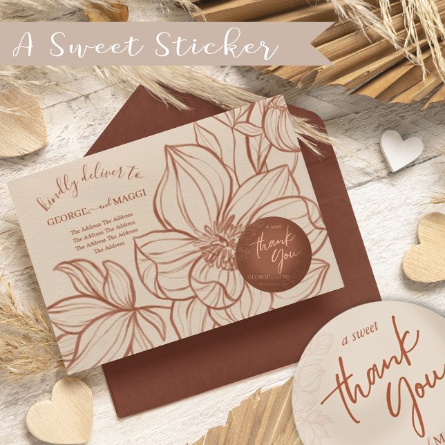 Adesivo Um doce obrigado (a Sweet Thank You Classic Round Sticker)