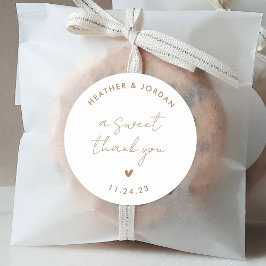 Adesivo Um Doce Obrigado Dourado Favor De Casamento