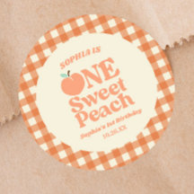 Um Doce Peach Orange Primeiro Partido primeiro ani