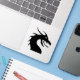 Adesivo Um dragão que respira fogo na silhueta (Laptop w/ iPhone)