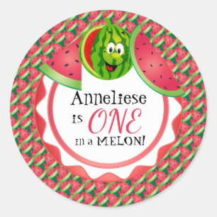 Adesivo Um em um melão - Aniversário da criança