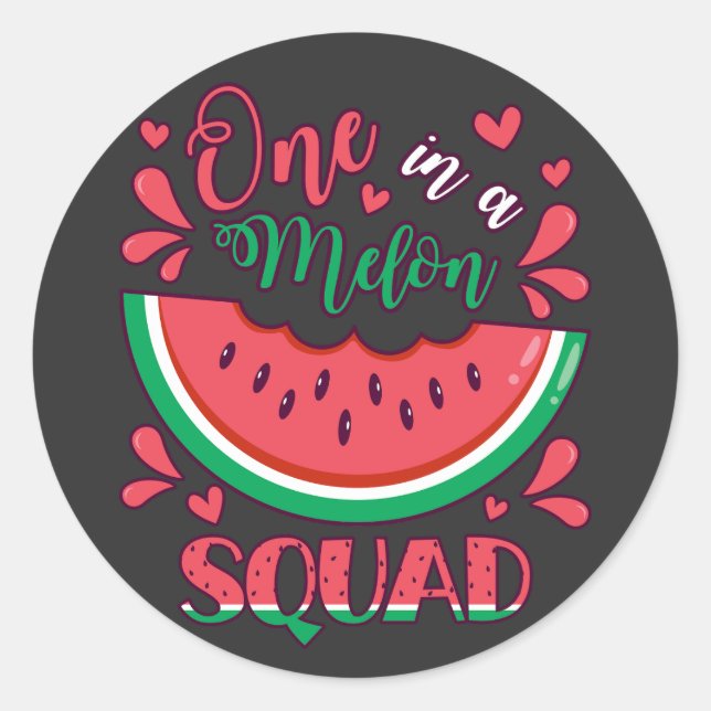 Adesivo Um em uma Festa B-Day da Melon Squad (Frente)