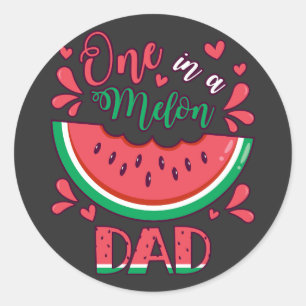 Adesivo Um em uma Festa Melon Pai B-Day