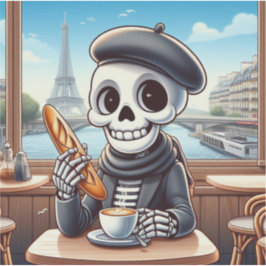 Adesivo Um esqueleto feliz em Paris