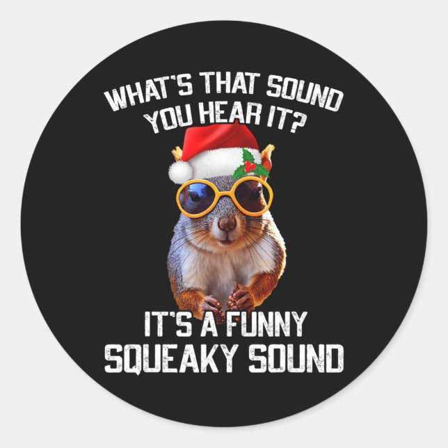 Adesivo Um Esquilo De Natal De Squeaky Squeaky (Frente)