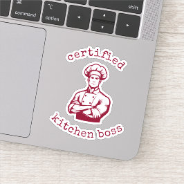 Adesivo Um estilo de chefão de quadrinhos de uma cor burgu