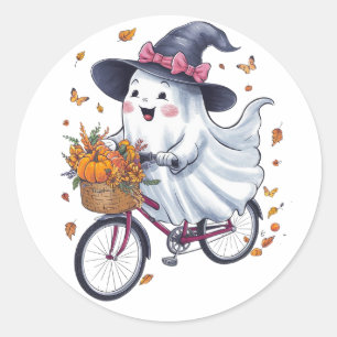 Adesivo Um fantasma andando de bicicleta