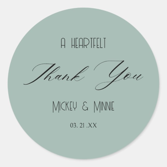 Adesivo Um Favor de Agradecimento Sincero (Frente)