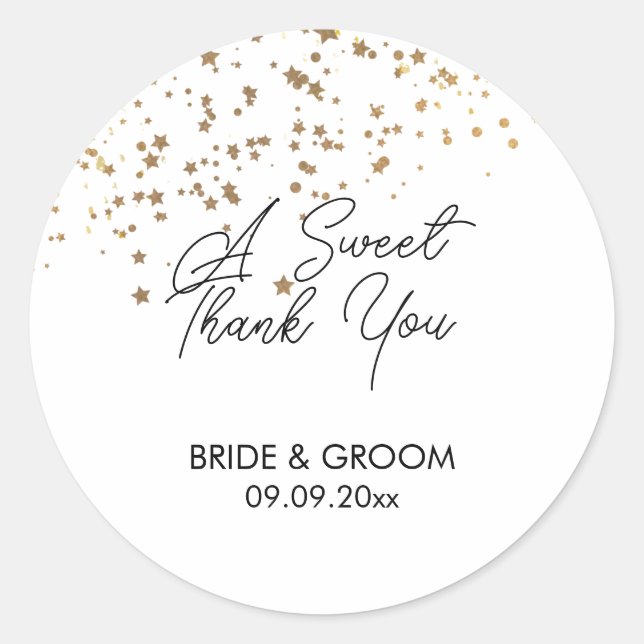 Adesivo Um Favor Doce de Agradecimento, Guloseima, Present (Frente)