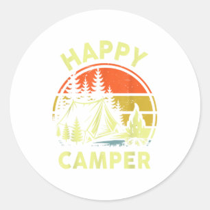 Adesivo Um Feliz Acampador Menino Pequeno Divertido Acampa