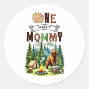 Adesivo Um Feliz Aniversário de Um Ano da Mamãe Camper Urs