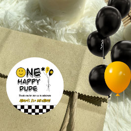 Adesivo Um Feliz Cara Amarelo Sorria Primeiro Garoto De ru