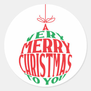 Adesivo Um Feliz Natal para Você Ornamento 