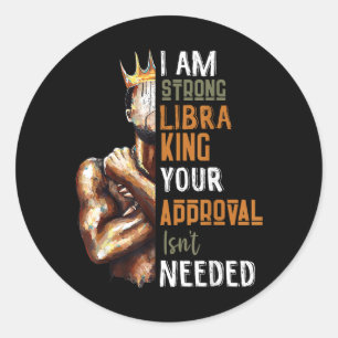 Adesivo Um Forte Rei de Libra na Coroa Presente de Horósco