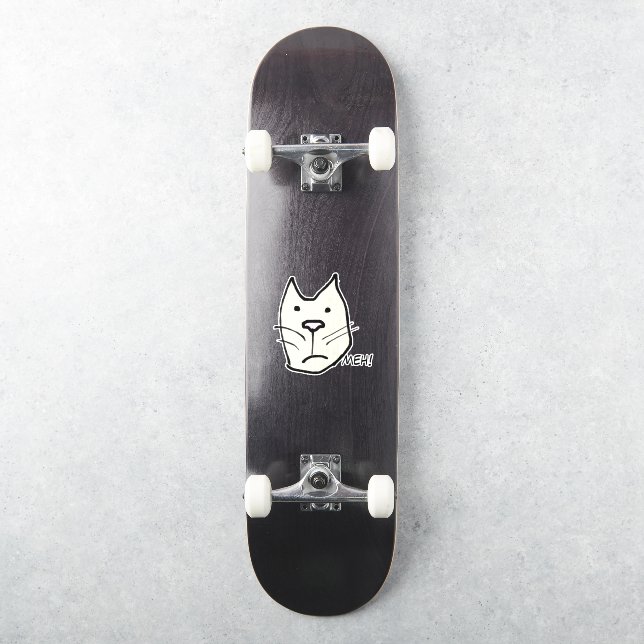 Adesivo Um Gato De Cartoon Engraçado Que Não Está Imprimid (Skate)