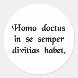 Adesivo Um homem aprendido sempre tem riqueza dentro de si