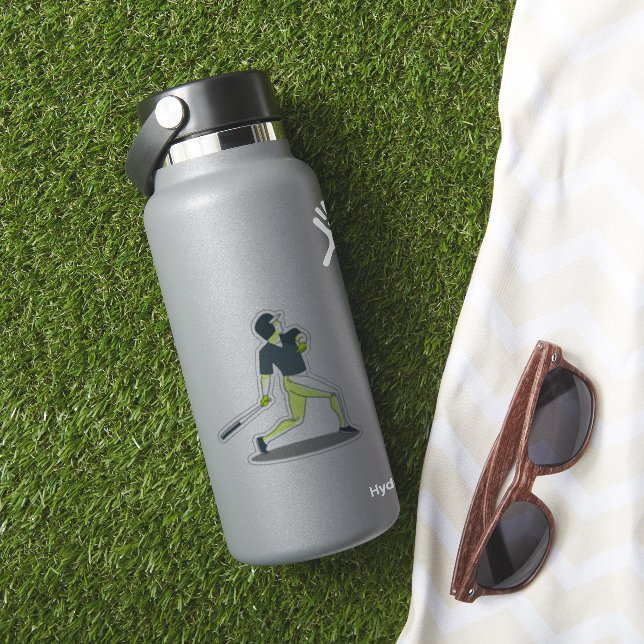 Adesivo um jogador de beisebol que acertou a bola (HydroFlask Insitu)