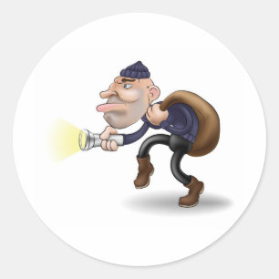 Adesivo um ladrão na noite