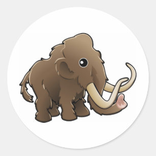 Adesivo Um mammoth woolly amigável bonito