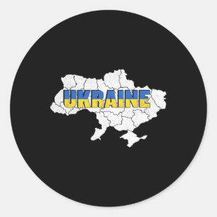 Adesivo Um Mapa Ucraniano E Bandeira Da Ucrânia