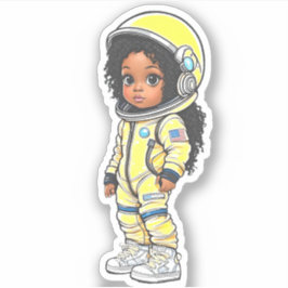 Adesivo Um Membro da Equipe de Astronautas - Amarelo