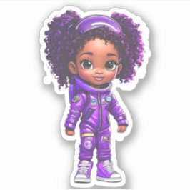 Adesivo Um Membro da Equipe de Astronautas - Roxo