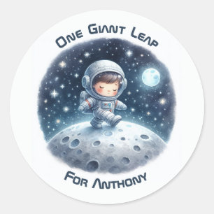 Adesivo Um Menino Astronauta Festa de Aniversário Um Grand