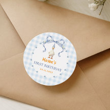 Um Menino Ganso Bobo Primeiro Aniversário Xadrez A