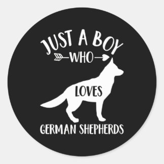 Adesivo Um Menino Que Adora German shepherd