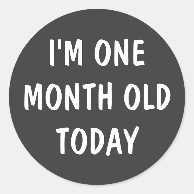 Adesivo Um Mês de Bebê (Frente)