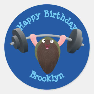 Adesivo Um mexilhão engraçado trabalhando em desenho anima