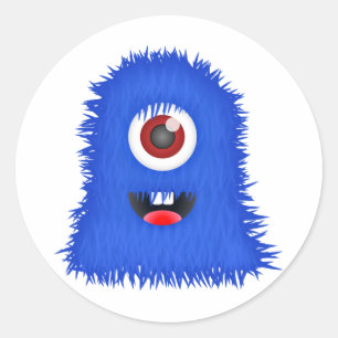 Adesivo Um monstro azul eyed