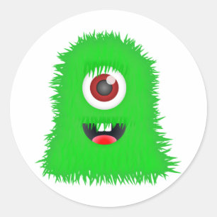 Adesivo Um monstro verde eyed