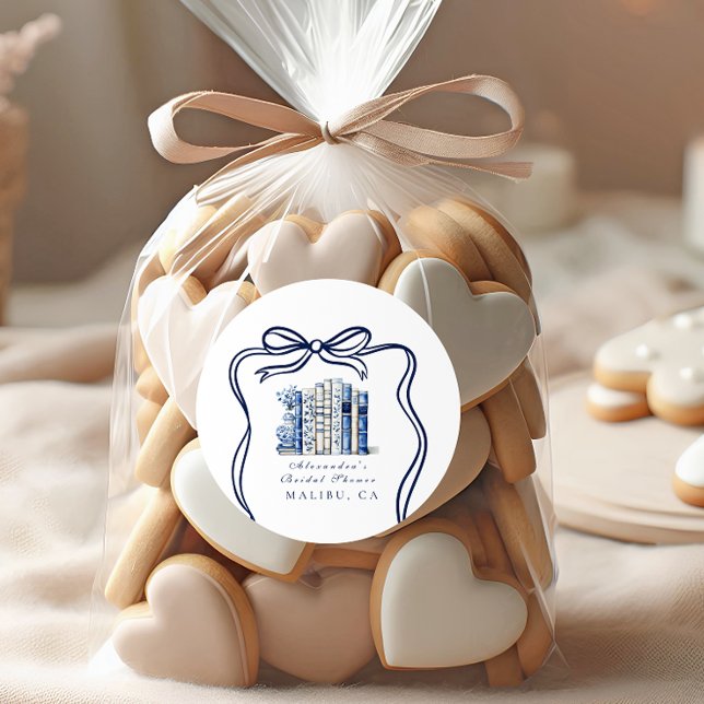 Adesivo Um novo capítulo Chá de panela Arco azul (Criador carregado)