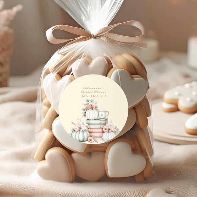 Adesivo Um novo capítulo começa a abóbora-chá de panela (Criador carregado)