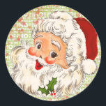 Adesivo Um Papai Noel Holly, de Maçã-Maçã, Parte 2<br><div class="desc">Um adesivo de Natal super divertido e alegre para vestir todos os seus presentes! Estes Papais noeis felizes e risonhos trazem um sorriso a todos!</div>