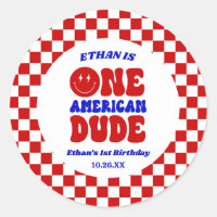 Um Partido Americano do Dude 4 de julho de primeir