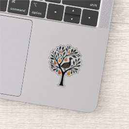 Adesivo Um Partucho Em Um Estêncil De Corte De Árvore Da P