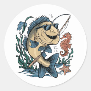 Adesivo um peixe sorridente