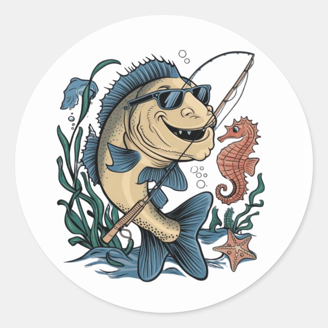 Adesivo um peixe sorridente (Frente)