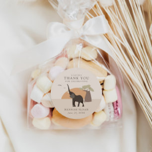 Adesivo Um Pequeno Amendoim   Safari Chá de fraldas do des