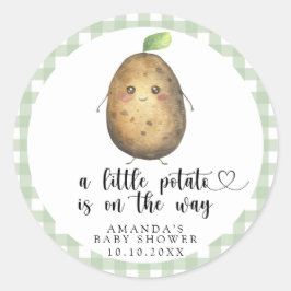 Adesivo Um pequeno batata está a caminho - Baby Shower