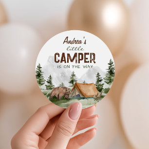 Adesivo Um pequeno Camper está no Way Baby Boy Chá