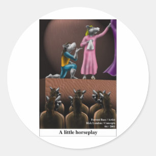 Adesivo Um Pequeno Cavalo Brincando Com Presentes De Carto