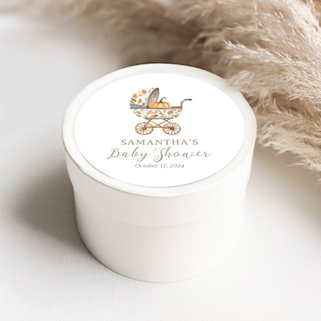 Adesivo Um Pequeno Chá de fraldas De Abóbora Favorecendo A (Criador carregado)