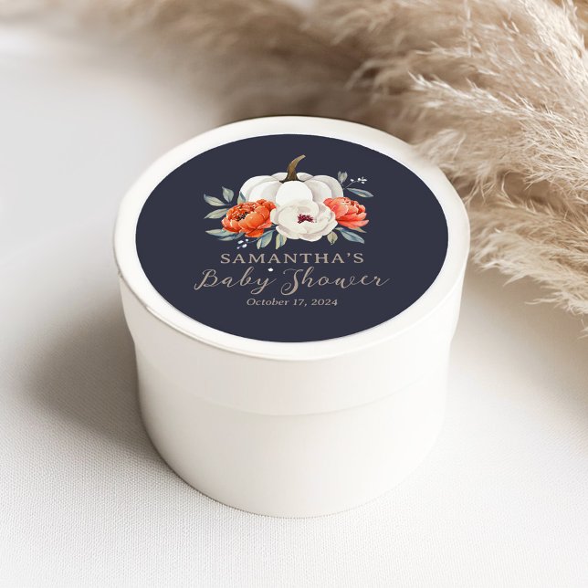 Adesivo Um Pequeno Chá de fraldas De Abóbora Favorecendo A (Criador carregado)