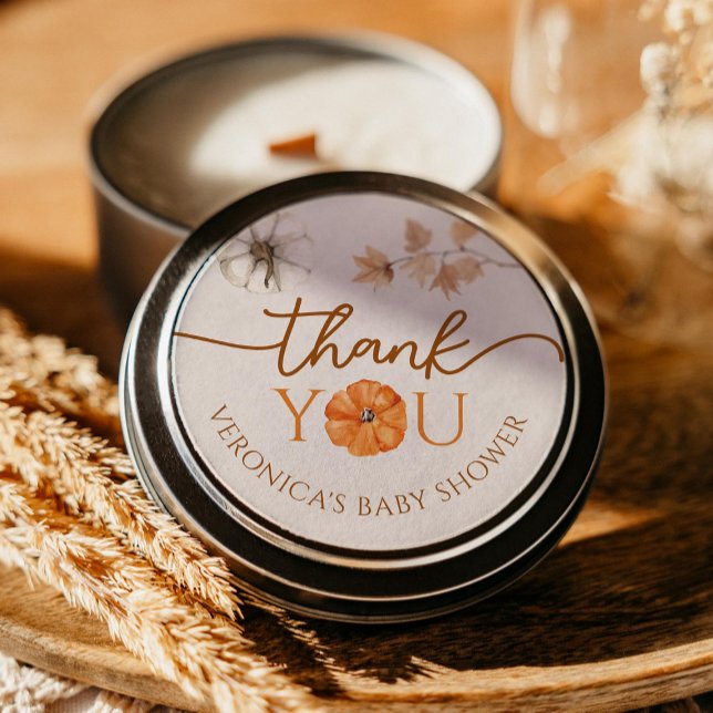 Adesivo Um Pequeno Chá de fraldas De Abóbora, Obrigado, Va (Criador carregado)