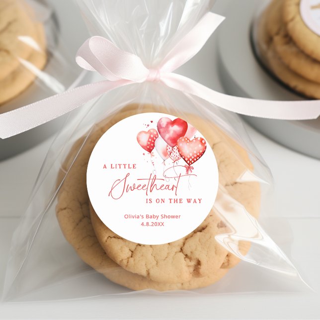 Adesivo Um Pequeno Chá de fraldas De Balões De Namorados Q (Criador carregado)